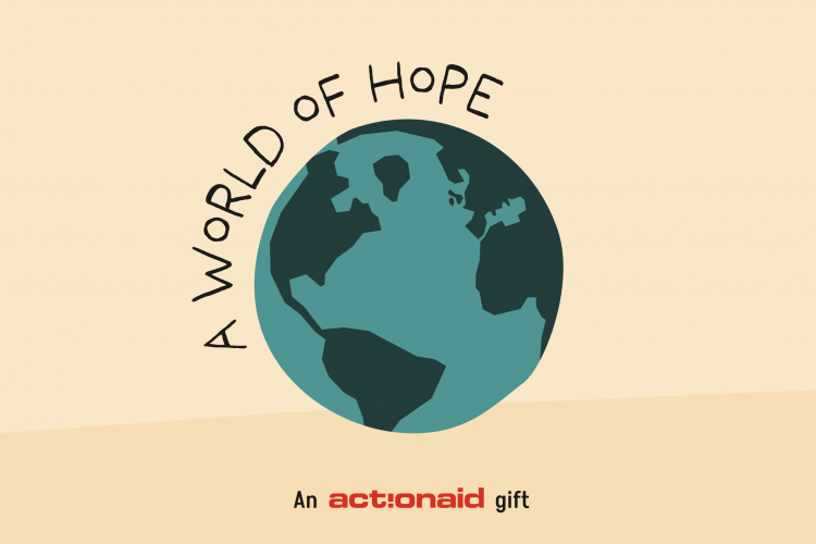 A world of hope card design